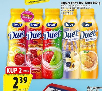Jogurt pitny Jovi Duet Lactalis promocja w Prim Market