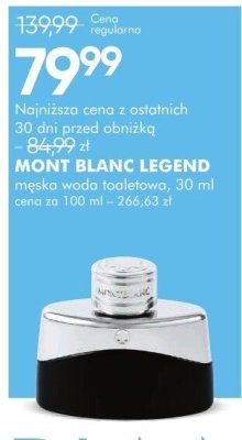 Perfumy męskie MONT BLANC LEGEND męska woda toaletowa promocja w Super-Pharm