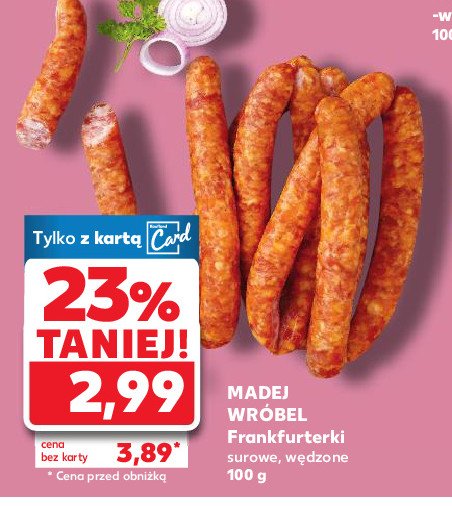 Frankfurterki wędzone Madej & wróbel promocja