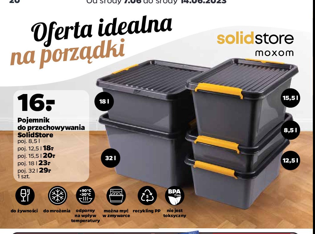 Pojemnik solid store 15.5 l Orplast promocja