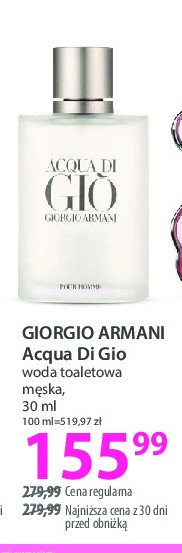 Woda toaletowa Giorgio armani promocja