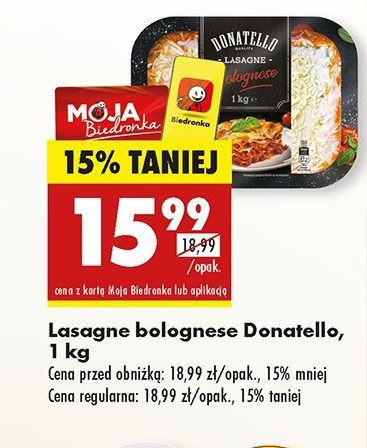 *lasagne bolognese Donatello promocja