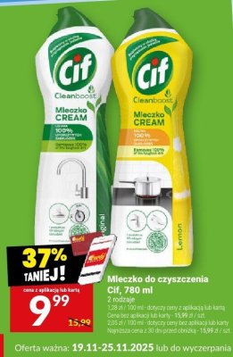 Mleczko do czyszczenia Cif, 780 ml promocja w Twój Market