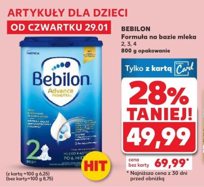 Formuła na bazie mleka 2, 3, 4 promocja w Kaufland