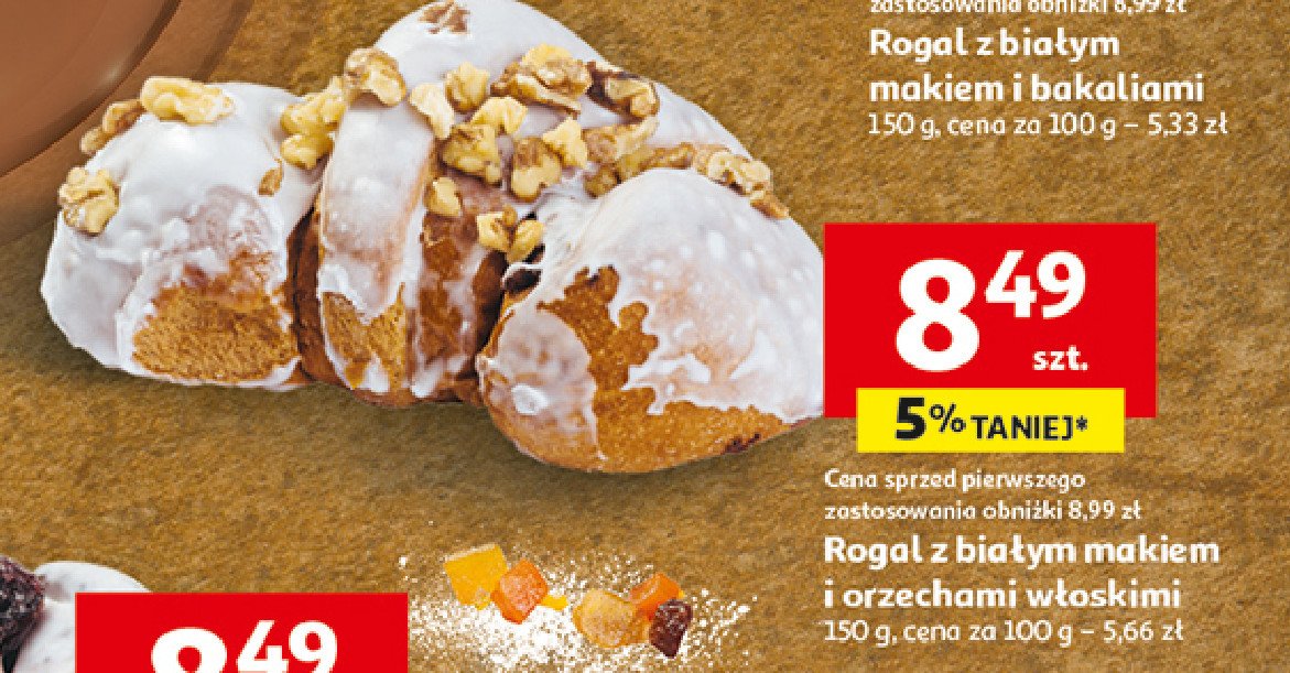 Rogal z białym makiem i orzechami włoskimi Auchan promocja