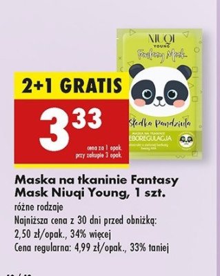 Maseczka na tkaninie słodka pandziula Niuqi fantasy mask promocja