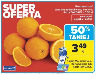 Pomarańcze Ryneczek lidla promocja w Carrefour Market