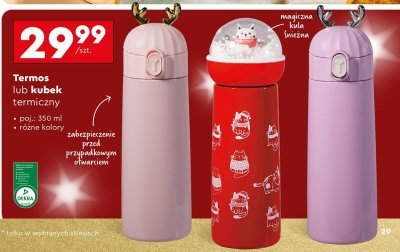 Termos lub kubek termiczny 350 ml, różne kolory promocja w Biedronka