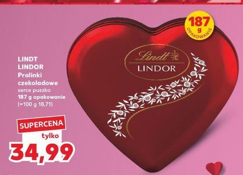 Pralinki serce Lindt lindor promocja w Kaufland