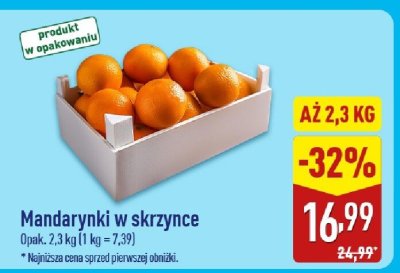 Mandarynki w skrzynce promocja w Aldi