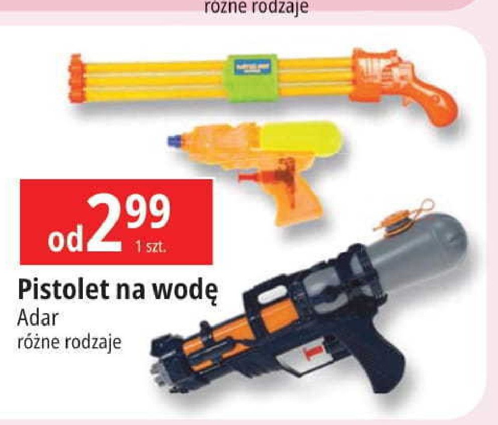 Pistolet na wod臋 Adar promocja