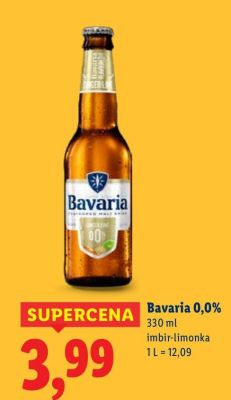 Piwo Bavaria 0,0% imbir-limonka promocja w Lidl