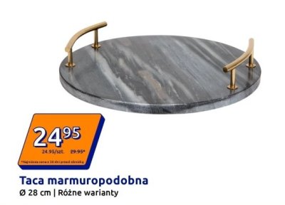 Taca marmurop podobna Ø 28 cm promocja w Action
