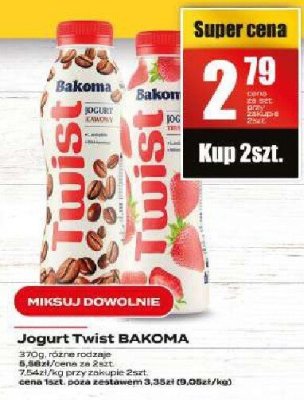 Jogurt Twist BAKOMA promocja w Supeco