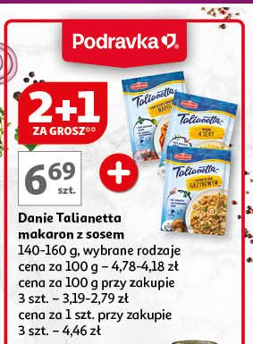 Łazanki w sosie grzybowym Podravka talianetta promocja w Auchan