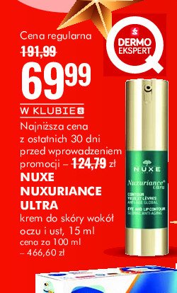 Krem do piel臋gnacji okolic oczu i ust Nuxe nuxuriance promocja