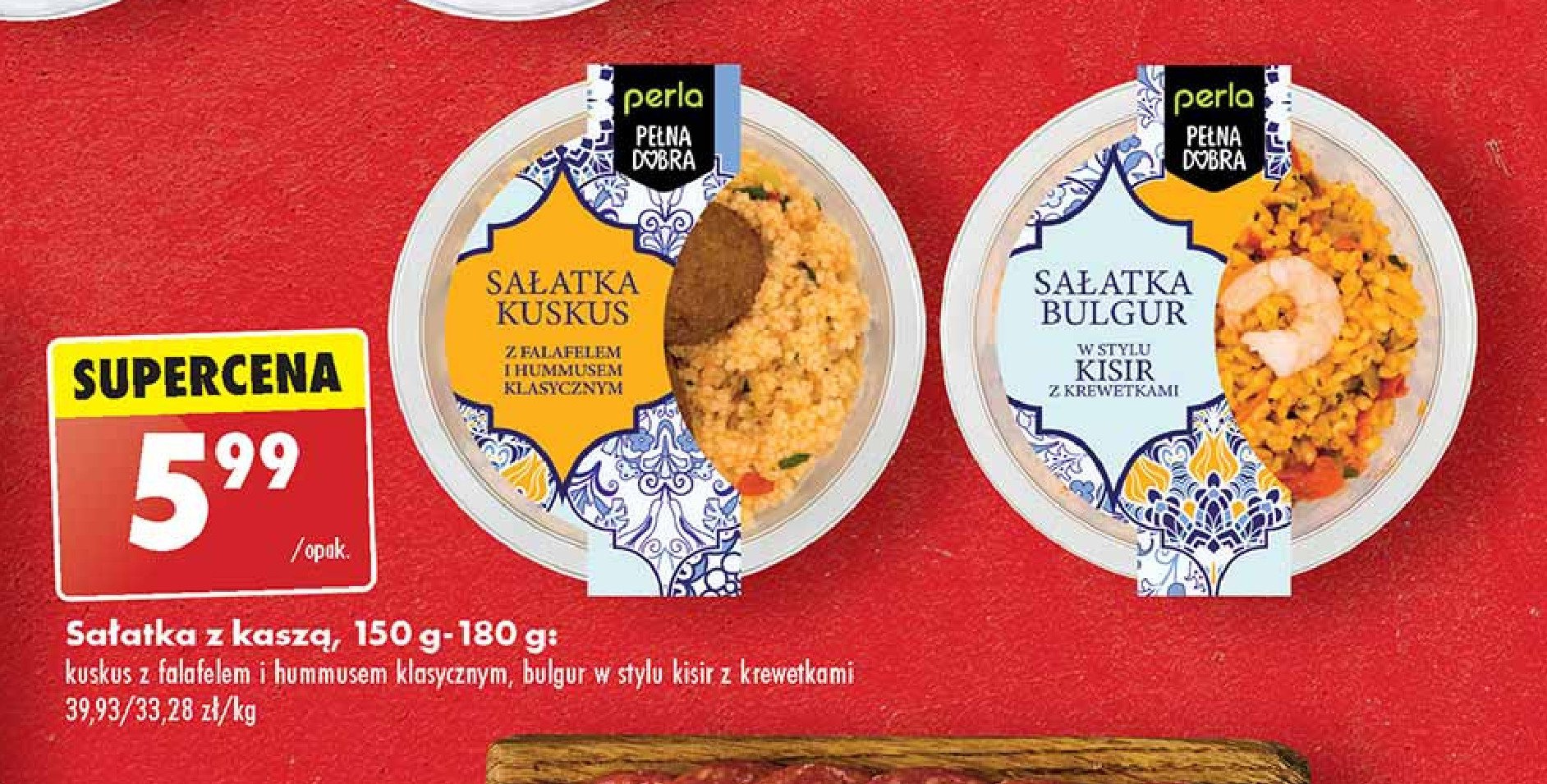 Sa艂atka kuskus z falafelem i khummusem klasycznym Perla promocja