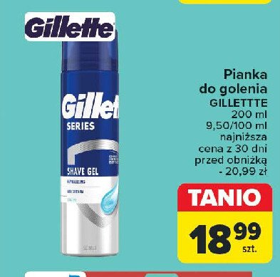 Pianka do golenia sensitive skin Gillette series promocja