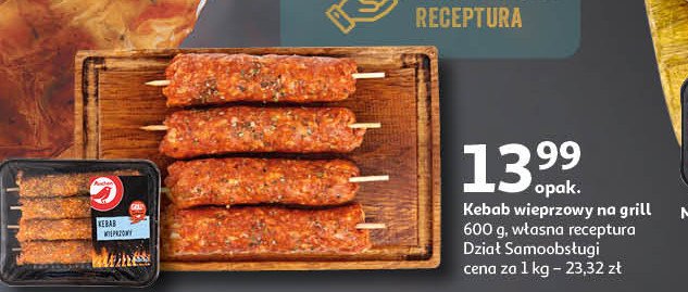 Kebab wieprzowy Auchan różnorodne (logo czerwone) promocja
