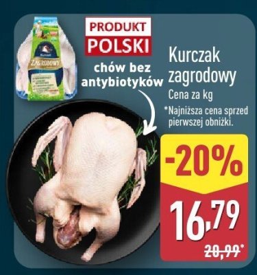 Kurczak zagrodowy chów bez antybiotyków promocja w Aldi