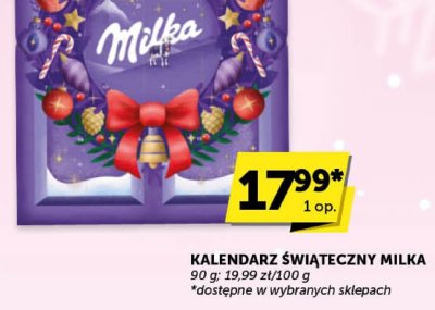 Kalendarz świąteczny Milka promocja w Groszek