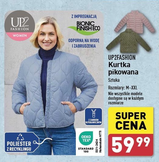 Kurtka pikowana m-xxl Up2fashion promocja w Aldi