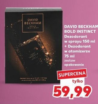 Zestaw w pudełku bold instinct: dezodorant 150 ml + dezodorant w atomizerze 75 ml David beckham zestaw promocja