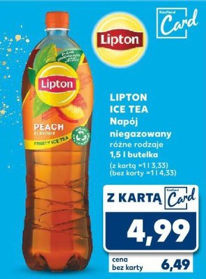 Napój niegazowany ICE TEA różne rodzaje 1,5 l  promocja w Kaufland