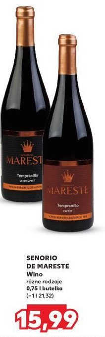 Wino SENORIO DE MARESTE promocja w Kaufland