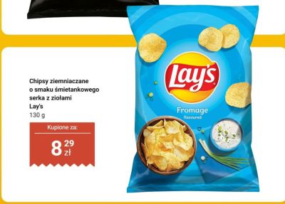 Chipsy ziemniaczane o smaku śmietankowego serka z ziołami  promocja w Biedronka