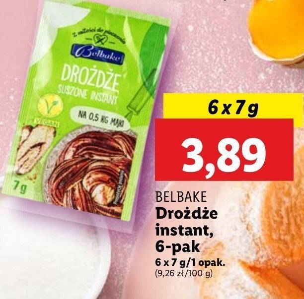 Drożdże instant Belbake promocja