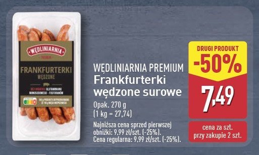 Frankfurterki surowe Wędliniarnia premium promocja