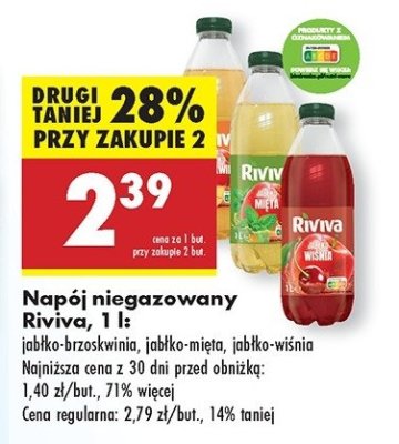 Napój jabłko-wiśnia Riviva promocja