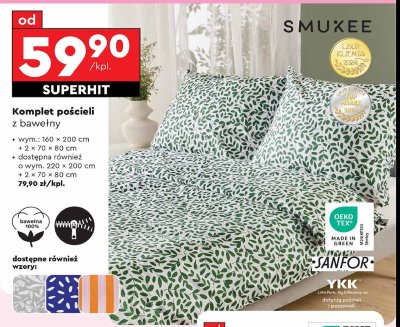 Po艣ciel bawe艂niana 160 x 200 + 2 x 70 x 80 cm Smukee promocja