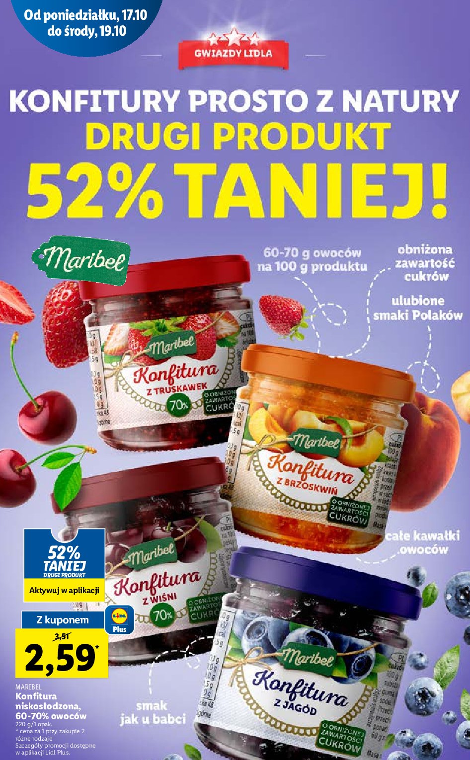 Konfitura z jagód Maribel promocja w Netto
