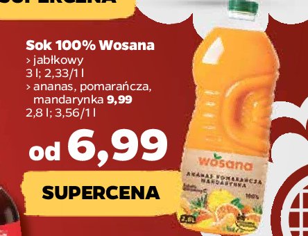 Sok pomarańcza-mandarynka-ananas Wosana promocja