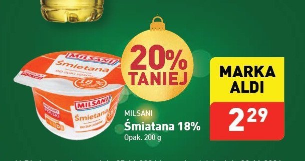 Śmietana 18% Milsani promocja