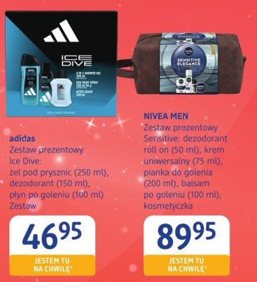 Zestaw prezentowy adidas Ice Dive żel pod prysznic 250 ml, dezodorant 150 ml, płyn po goleniu 100 ml promocja w Drogerie DM