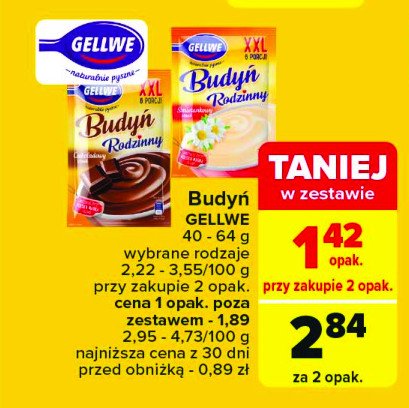 Budyń rodzinny czekoladowy Gellwe promocja