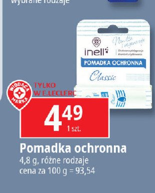 Pomadka ochronna naturalna WIODĄCA MARKA INELL Wiodąca marka promocja