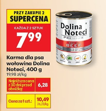 Karma dla psa wołowina Dolina Noteci promocja w Biedronka