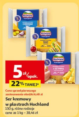 Ser kremowy w plastrach Hochland 130 g różne rodzaje promocja w Auchan
