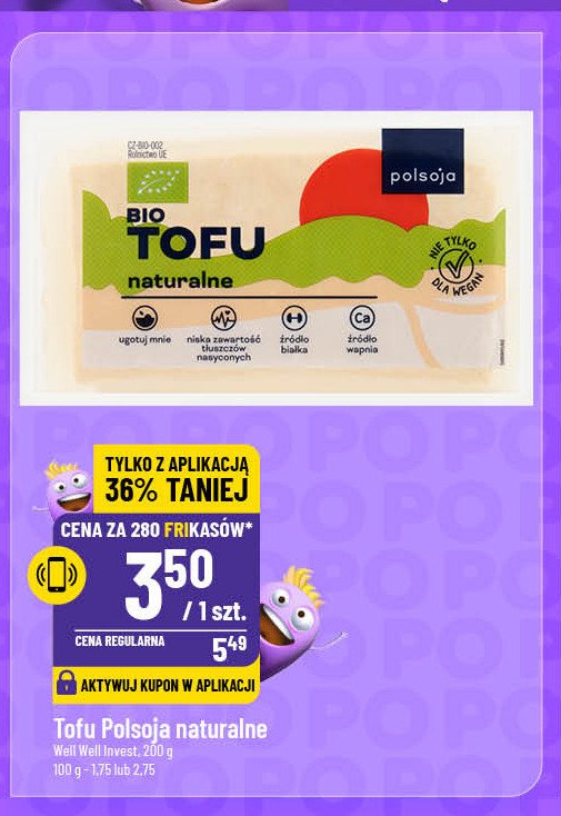 Tofu naturalne Polsoja promocja w POLOmarket