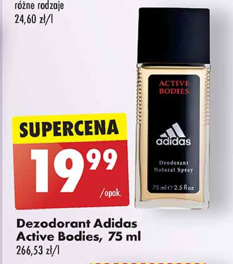 Dezodorant Adidas men active bodies Adidas cosmetics promocja