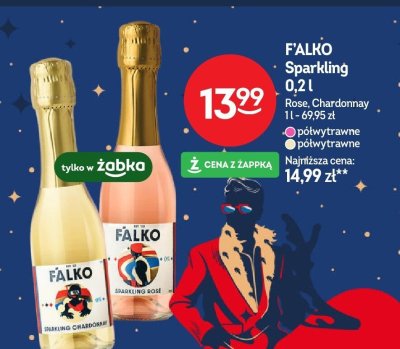 Wino musujące F'ALKO Sparkling Chardonnay 0,2l promocja w Żabka