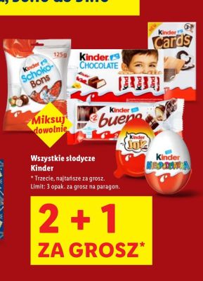 Słodycze Kinder promocja w Lidl