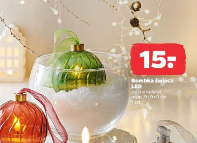 Bombka świeca LED różne kolory promocja w Netto
