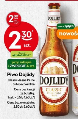 Piwo Dojlidy Classic Jasne Pełne butelka zwrotna 0,5l promocja w Żabka