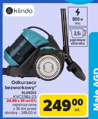 Odkurzacz kvc25bl-23 Klindo promocja