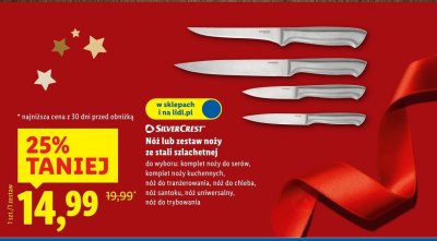 Nóż ze stali szlachetnej  promocja w Lidl